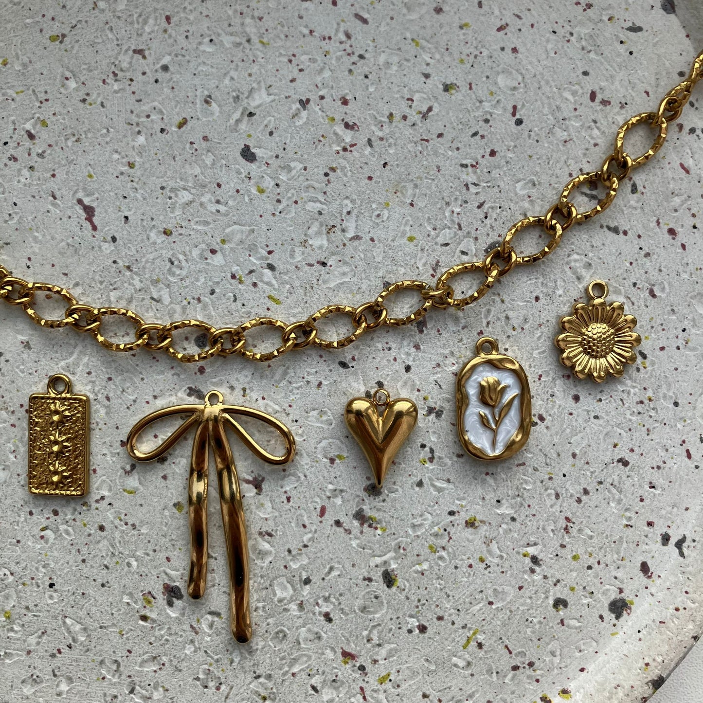 Necklace with different charms | Zafia Jewellery